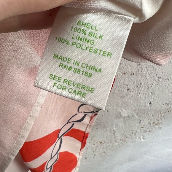 Lilly Pulitzer Tango Orange Booze Cruise Kenner Dress 100% Silk Size Small - Picture 7 of 13